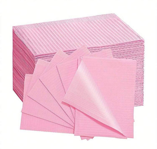 25 PCS PINK Disposable Lash Bib