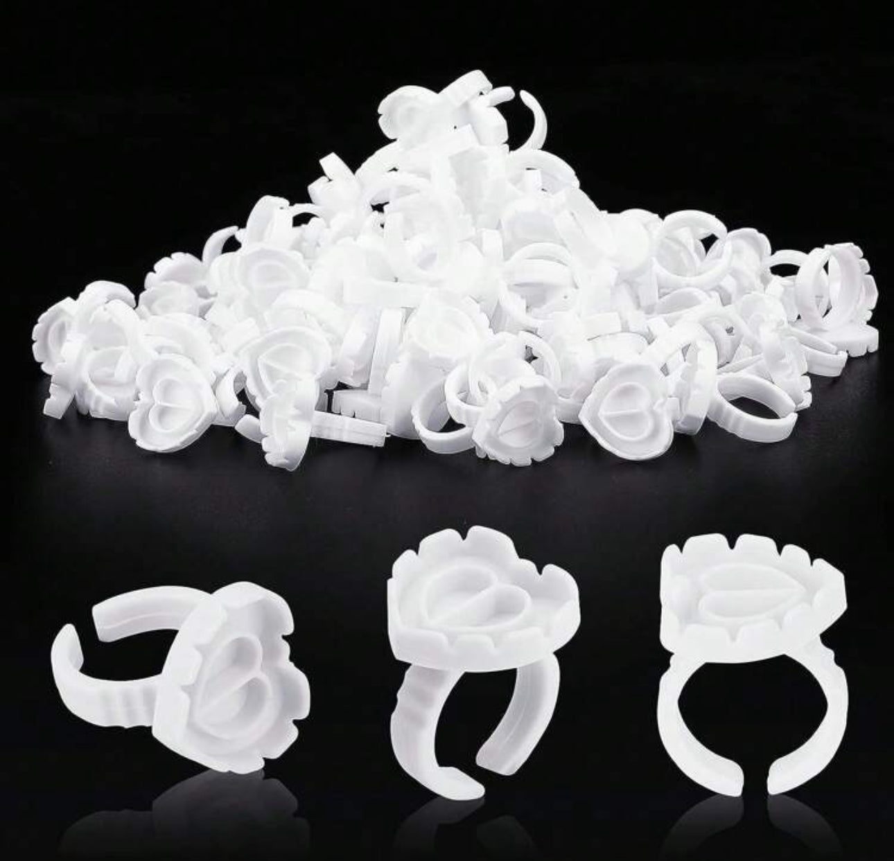 100 PCS Blue Glue Rings