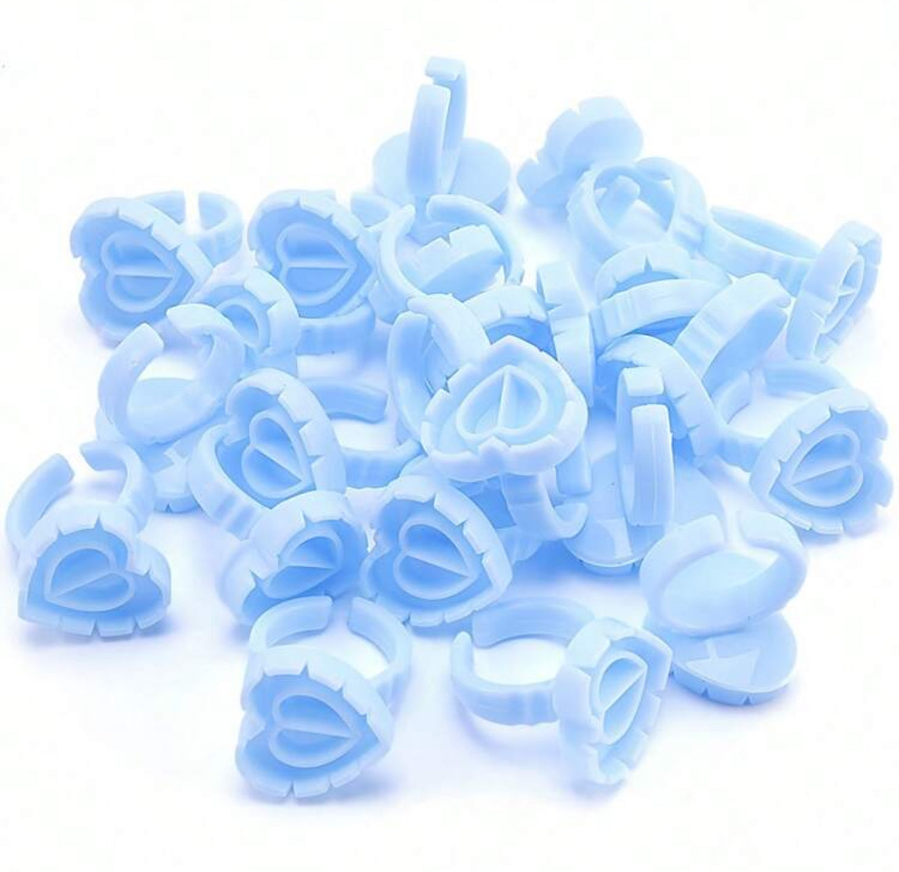 100 PCS Blue Glue Rings